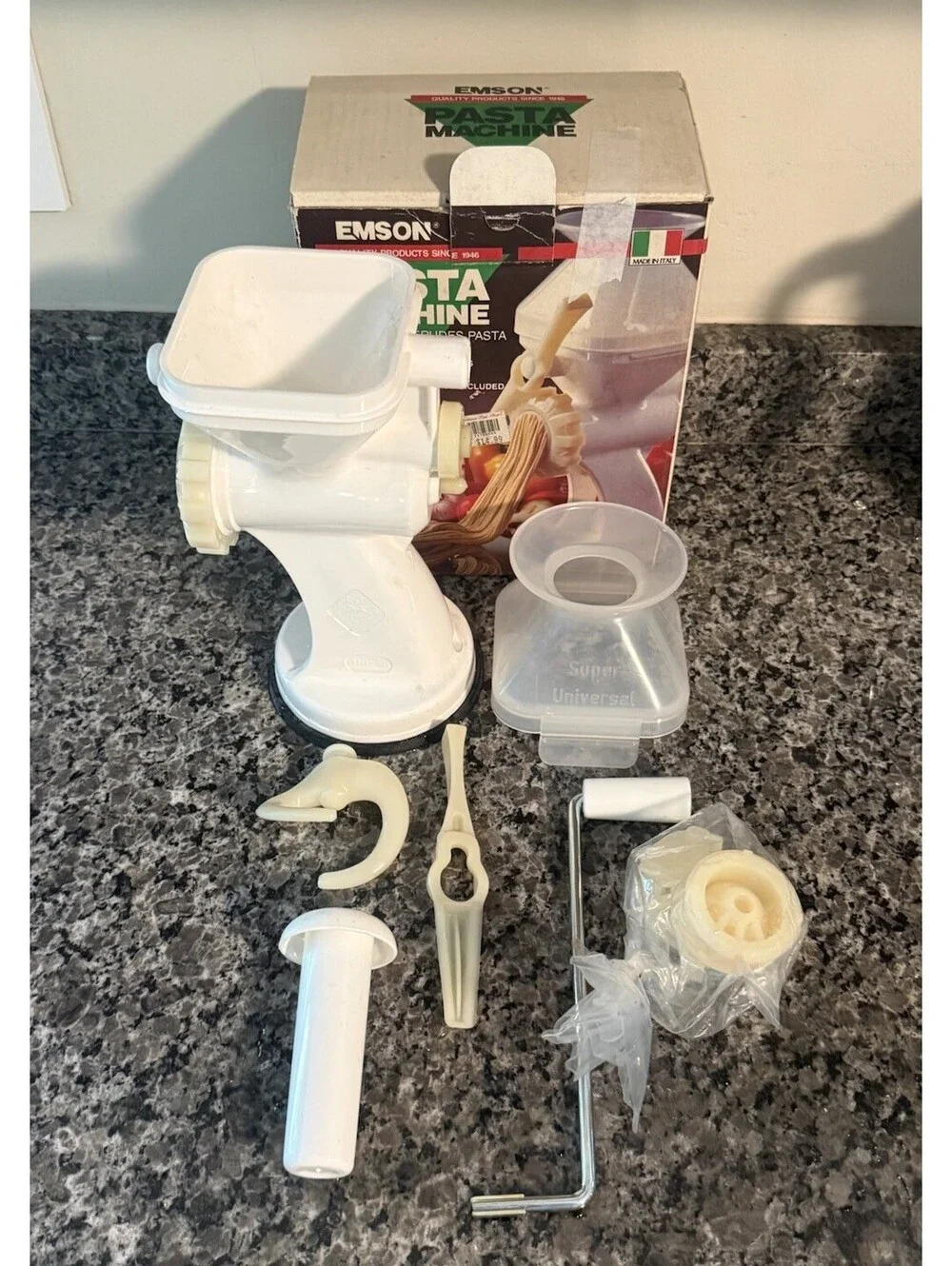 Emson Manual Pasta Maker Machine Press - Made In Italy